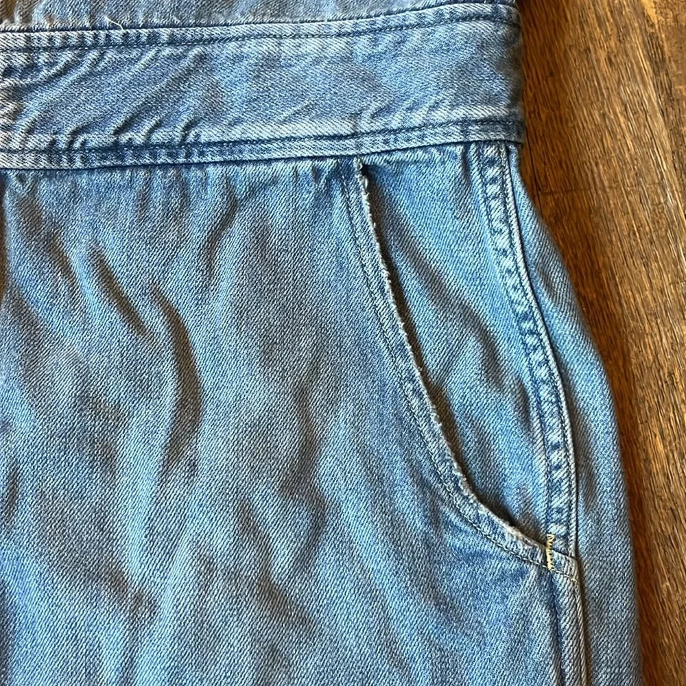 AMO Denim Skip Romper short sleeve light wash XL NWT casual carefree - Picture 12 of 16